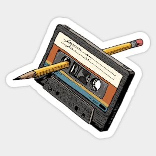 Cassette Rewind Sticker